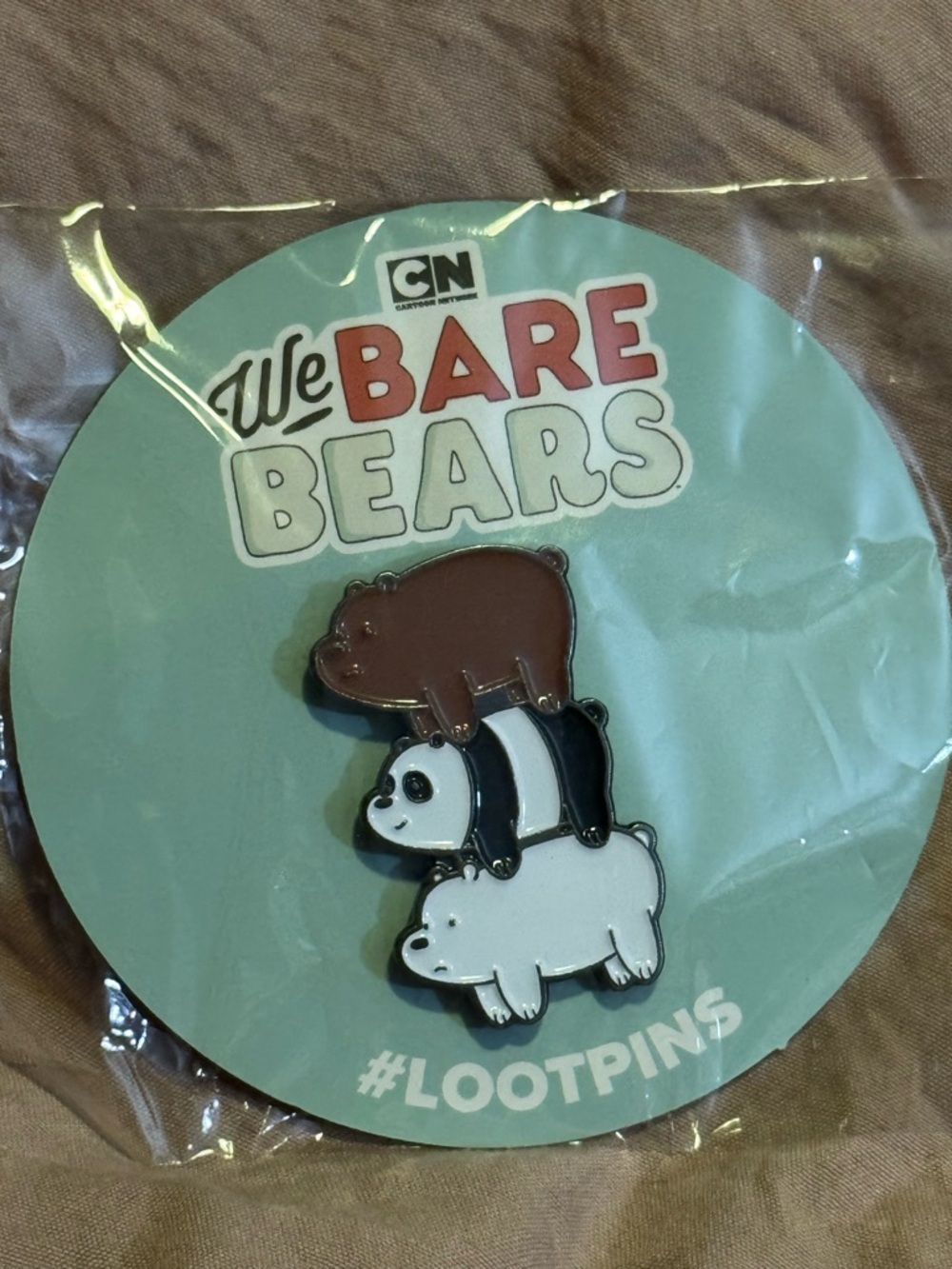 Loot Crate Black We Bare Bears Backing Card